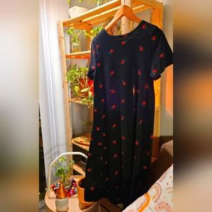 LulaRoe, Carly, Swing, Small, Black, Dress